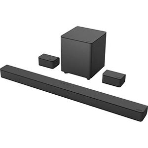 lot 40034 image: VIZIO V-Series 5.1 Home Theater Sound Bar with Dolby Audio, Bluetooth, Wireless Subwoofer, Voice Assistant Compatible, Includes Remote Control - V51x-J6