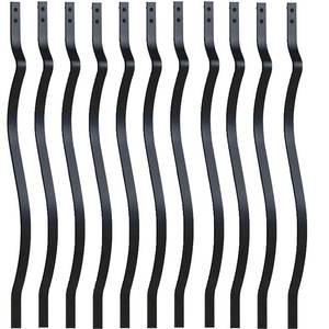 lot 40041 image: SCARIU Bow Baluster, 51 Pack Metal Deck Spindles, 32.25inx1in Deck Balusters with Screws,Balusters Iron Deck Spindles Wave Arc Baluster for Outdoor Stair Deck Porch