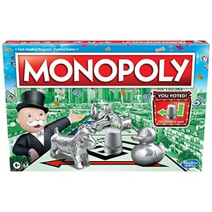 lot 40082 image: Monopoly Game, Family Board Games for 2 to 6 Players & Kids Ages 8 and Up, Includes 8 Tokens (Token Vote Edition)