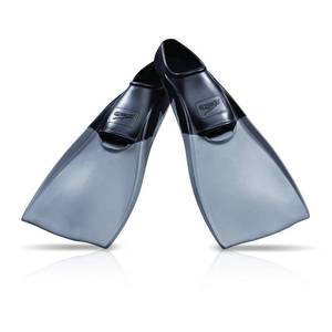 lot 40109 image: Speedo Unisex-Adult Swim Training Fins Rubber Long Blade, BlackGrey