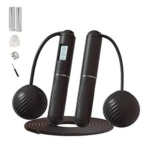 lot 40118 image: YOTTOY Cordless Jump Rope with Counter,Weighted Skipping Jump Rope for Fitness Exercise, Ropeless Jump Rope with Large Cordless Ball for Women Training Indoor and Outdoor (black)