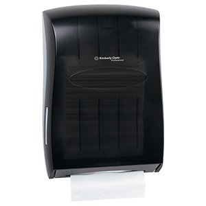 lot 40202 image: Kimberly-Clark Professional Kimberly Clark Professional Universal Folded Paper Towel Dispenser (09905), for Kleenex and Scott Brand Multifold and C-fold, 13.3� x, 5.9� x 18.9�, Smoke (Black)