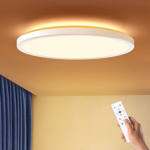 lot 40050 image: BLNAN Dimmable LED Flush Mount Ceiling Light Fixture with Remote Control, 15.4 Inch 36W 3000K-6500K Round Ceiling Lamp, Ultra Thin Modern Close to Ceiling Lights for Bedroom Kitchen Living Room