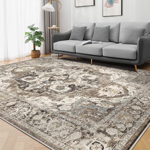 lot 40073 image: YOUFORTONG Washable 9x12 Area Rug Rugs for Living Room Ultra Soft Carpet for Bedroom Waterproof Rug Non Slip Rugs for Hardwood Floors (Beige, 9x12)