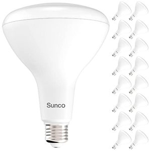lot 40092 image: Sunco Lighting 16 Pack BR40 LED Light Bulbs, Indoor Flood Light, Dimmable, 6000K Daylight Deluxe, 100W Equivalent 17W, 1400 Lumens, E26 Base, Recessed Can Light, High Lumen Flicker-Free - UL