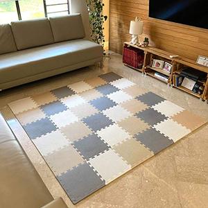 lot 40094 image: MioTetto Soft Non-Toxic Foam Baby Play Mat  Toddler Colorful Jigsaw Puzzle 60 Squares Floor Mats for Kids & Babies  EVA Foam Interlocking Tiles for Gym, Nursery, Playroom
