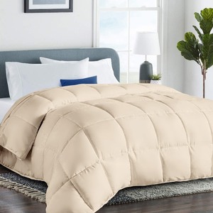 lot 40095 image: COHOME Oversized King 2200 Series Comforter Down Alternative Quilted Duvet Insert with Corner Tabs All-Season - Luxury Hotel Comforter - Breathable - Reversible - Machine Washable - White