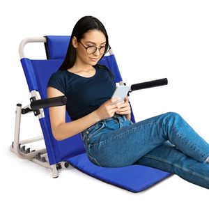 lot 40098 image: Lifting Bed Backrest,Adjustable Bed-Backrest for Sitting Up in Bed,Folding Floor Chair for Reading with Pillow,Multi-Function Sit-Up Back Rest, Patient Care Bed Chair with Armrest Breathable Fabric