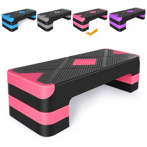 lot 40099 image: Adjustable Workout Aerobic Stepper in Fitness & Exercise Step Platform Trainer 3 settings adjustable height 4�-6�-8�