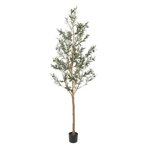 lot 40075 image: Realead Artificial Olive Tree, Tall Faux Olive Tree Plant, Fake Potted Olive Silk Tree with Branches and Fruits, Artificial Trees for Modern Home Office Living Room Floor Decor Indoor