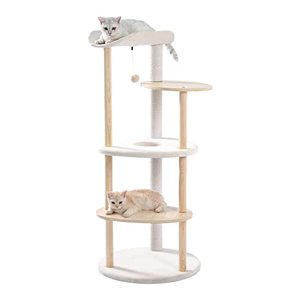 lot 40018 image: PETEPELA Cat Tree Cat Tower for Indoor Cats,5-Level Cat Play House Cat Activity Center with Scratching Posts Beige