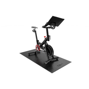 lot 40126 image: Cycleclub Bike Mat for Bike & Bike Upgrade to 6 mm Quick Recovery - 36in x 84in Exercise Bike Trainer Mat for Stationary Indoor Spin Bike Black