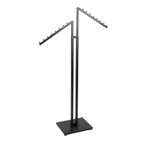 lot 40177 image: Black 2-Way Clothing Rack with Slant Arms