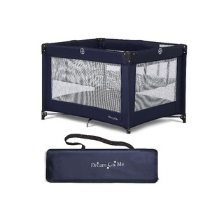lot 40183 image: Dream On Me Zazzy Portable Playard with Bassinet in Navy, Packable and Easy Setup Baby Playard, Lightweight and Portable Playard for Baby with Mattress and Travel Bag