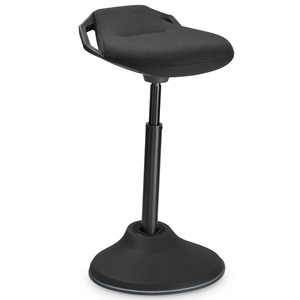 lot 40186 image: SONGMICS Standing Desk Chair, Adjustable Ergonomic Standing Stool, 23.6-33.3 Inches, Swivel Sitting Balance Chair, Anti-Slip Bottom Pad, Classic Black UOSC02BK