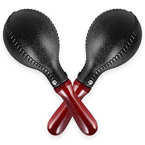 lot 5653 image: EASTROCK Maracas Shaker Rattles, Hand Percussion Sand Hammer Instrument with ABS Plastic Shells and Wooden Handles for Live Performances Party, Concert and Recording Sessions Brown