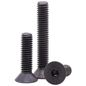 lot 5675 image: 516-18 x 2-12 (20 pcs) Flat Countersunk Head Socket Head Cap Screws, 10.9 Grade Alloy Steel, Black Oxide Finish, Allen Hex Socket Drive, Full Thread, Coarse Thread UNC