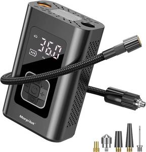 lot 5727 image: Tire Inflator Portable Air Compressor, Morpilot Electric Air Pump for Car with 6000mAh Battery, Cordless Bike Pump, Tire Pump with Pressure Gauge 150PSI LED Light for Car Motor bicycle Ball