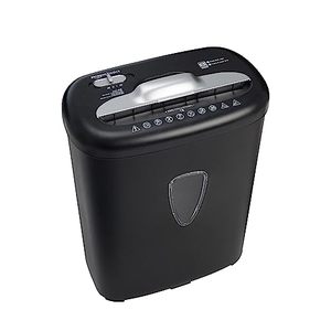 lot 5743 image: Amazon Basics 8 Sheet Cross Cut Paper and Credit Card Shredder with 4.1 Gallon Bin, Black