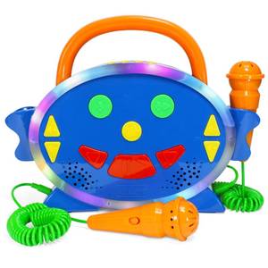 lot 5745 image: Kidzlane Kids Karaoke Machine - Singing Machine with 2 Microphones and Bluetooth - 100 Pre-Loaded Songs -Kids Music Player with Record & Playback and Multicolor Lights - Unique Gift for Toddlers