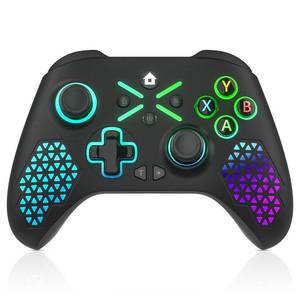 lot 5750 image: Dinosoo RGB Wireless Controller for Windows PC Steam Games, Battery Dual Vibration Turbo Macro Function with 2.4GHz Adapter