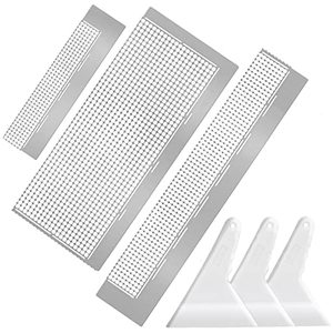 lot 5756 image: Whaline 3Pcs Stainless Diamond Pasted Painting Ruler Steel 5D Drawing Mesh Ruler with Fix Tools 240 520 1020 Blank Grids for Full Drill or Partial Drills DIY Art Crafts Diamond Painting Kits
