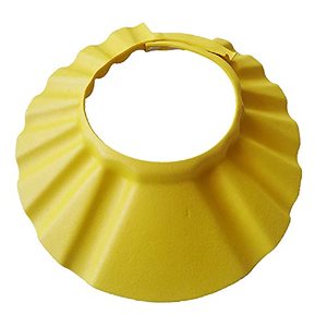 lot 5764 image: Shuiniba Baby Safe Shampoo Shower Bathing Protection Soft Shower Cap Hat Wash Hair Shield for Children Kids (Yellow)