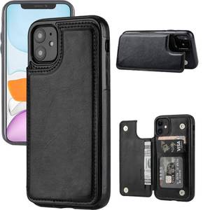 lot 5765 image: JOYAKI iPhone 11 Wallet Case with Card Holder,Premium PU Leather Kickstand Card Slots Case with a Free Screan Protector,Double Magnetic Clasp and Durable Shockproof Cover for iPhone11(6.1)-Black