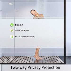 lot 5786 image: Frosted Glass Window Film Reusable Window Privacy Film,Static Clings Window Film Kit for Home Bathroom and Office. (Pure, 17.5Inchx157.4Inch)
