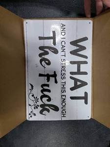 lot 5789 image: Funny Vulgar Sign