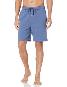 lot 5792 image: Nautica Mens Soft Knit Elastic Waistband Sleep Lounge Short, Blue Indigo Heather, X-Large