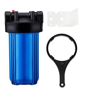 lot 5830 image: Geekpure 10-Inch Whole House Water Filter Housing with Wrench and Bracket-4.5 x 10 Inch-34-Inch Port