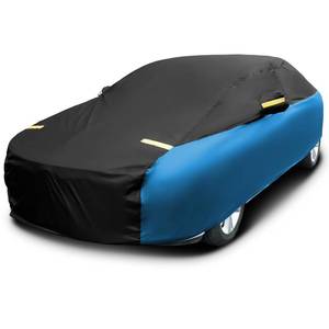 lot 5855 image: Full Car Cover Waterproof Most Weather for Automobiles, Outdoor Full Cover Rain UV Protection Sun, Scratch Resistant Windproof Universal (Black, Blue,Fit Sedan LengthSmall SUV (185-193) 59 H)