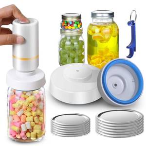 lot 5870 image: RECAT Mason Jar Vacuum Sealer, Electric Jar Sealer and Accessory Hose Compatible with FoodSaver Vacuum Sealer, Vacuum Sealer for Jars for Wide & Regular Mouth Jar, with Electric Vacuum Pump and Lid