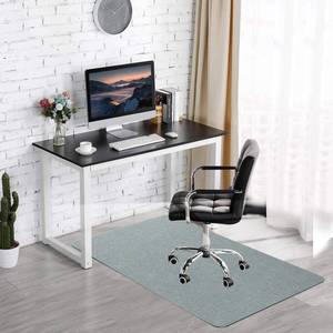 lot 5889 image: Office Chair Mat for Hardwood & Tile Floor, 55x35 Computer Gaming Rolling Chair Mat, Under Desk Low-Pile Rug, Large Anti-Slip Floor Protector for Home Ofiice (Light Gray)