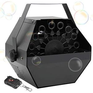 lot 5891 image: ATDAWN Metal Portable Bubbles Machine, Professional Automatic Bubble Maker with High Output for OutdoorIndoor Use, Wireless Remote Control (Black)