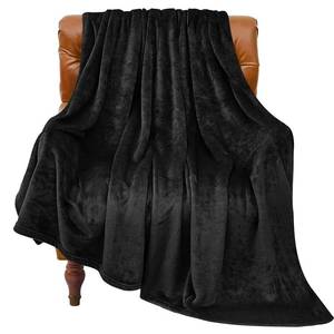 lot 5892 image: BEDELITE Fleece Blanket Black Throw Blankets for Couch & Bed, Luxury Plush Cozy Fuzzy Blanket 50x60 inches, Super Soft Warm Spring Throw Blanket for Travel Camping