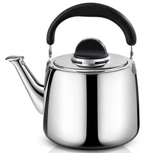 lot 5897 image: Tea Kettle - 4QT Whistling Tea Pots for Stove Top - Food Grade Stainless Steel Teapot - Classic Stovetop Kettle with Universal Base, Cool Grip Bakelite Handle