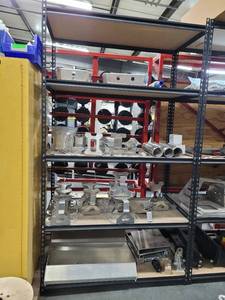lot 47544 image: 5 Tier Black Industrial Shelving