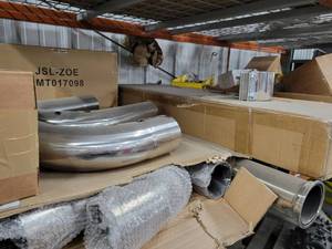 lot 43056 image: Contents Of Shelf W Assorted Aluminum Parts