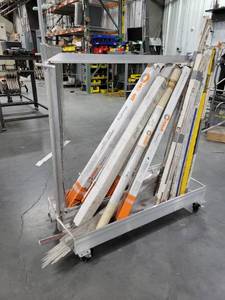lot 43072 image: Lot Of Hobart Premium Welding Rods and Rolling Cart