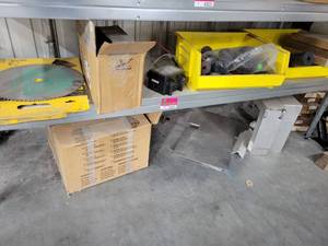 lot 43032 image: Contents Of 2 Shelves W Break Away Kit, Saw Blade, Molded Rollers and More