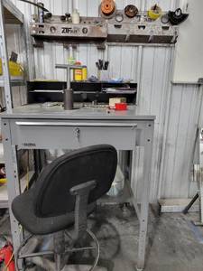 lot 43034 image: Global Industries Shop Desk, Chair and More