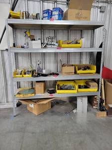 lot 43036 image: Industrial Style Metal Shelving&nbsp