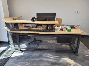lot 47609 image: L Shape Secretary Desk