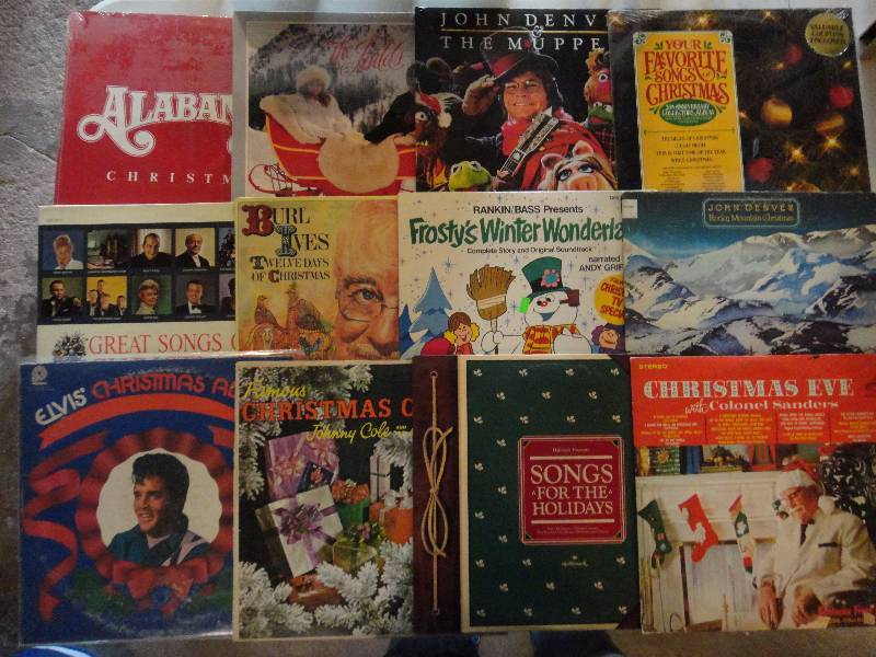 lot 1046 image: HUGE Lot of Christmas Themed Record Albums, Elvis, Alabama, more