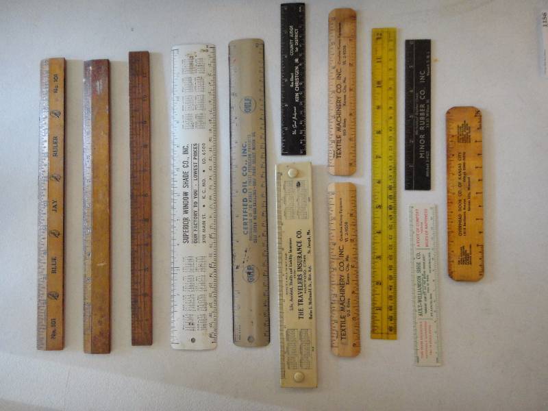 lot 1156 image: Lot of Vintage Rulers with Cool Advertising