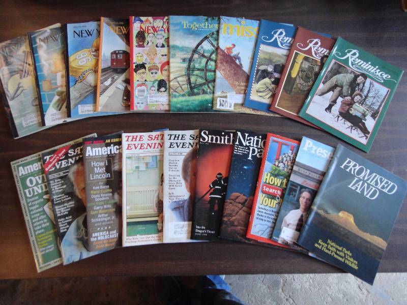 lot 1434 image: Vintage Magazine Lot TIme, The New Yorker, Reminisce, MORE...