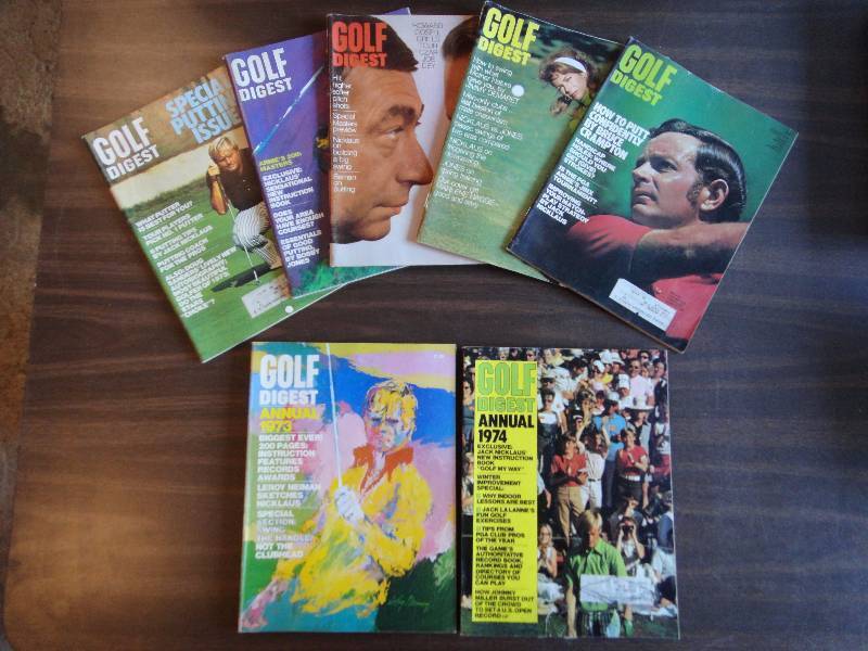 lot 1445 image: Vintage 1970s Golf Magazine Lot, Leroy Neiman Cover