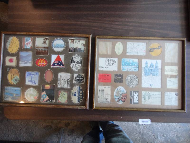 lot 1618 image: Vintage Wall Art Cool Collage of Travel Related Items
